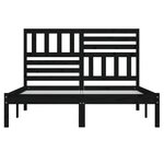 vidaXL Cadre de lit noir 150x200 cm très grand bois de pin massif