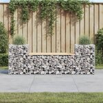 vidaXL Banc de jardin design gabion 183x41x60 5 cm bois massif de pin