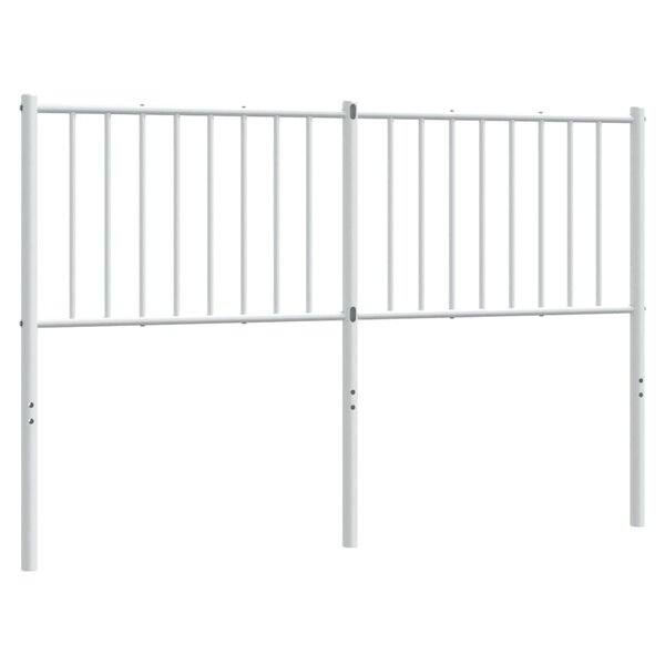 vidaXL Tête de lit métal blanc 140 cm