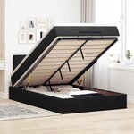 vidaXL Cadre de lit ottoman avec matelas noir 120x200 cm velours