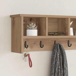 vidaXL Porte-manteau mural chêne artisanal 100 x 16 x 26 cm