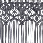 vidaXL Rideau en macramé Anthracite 140x240 cm Coton