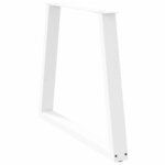 vidaXL Pieds de table à manger en forme de V  2 pièces  blanc  80 x (72-73 3) cm  acier