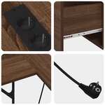 vidaXL Bureau Chêne marron 182 x 101 x 87.5 cm Bois d'ingénierie