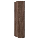 vidaXL Armoire de salle de bain étroite avec roulettes chêne marron