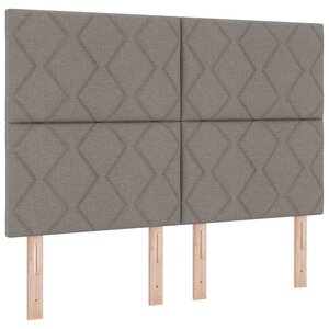 vidaXL Tête de lit avec tête de lit Taupe 160 cm Cuir synthétique