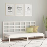 vidaXL Lit de jour Blanc 80x200 cm Bois de pin massif