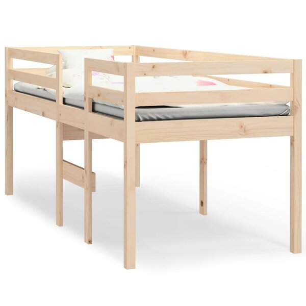 vidaXL Lit haut sans matelas 75x190 cm bois de pin massif