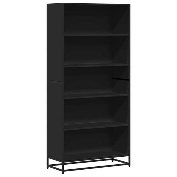 vidaXL Bibliothèque noir 80 5x35x170 5 cm bois d'ingénierie