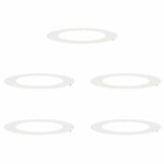 vidaXL Anneaux d'arbre plats 5 Pièces Blanc Ø60 / 90 cm Acier