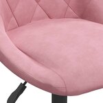 vidaXL Chaises pivotantes à manger lot de 6 rose velours