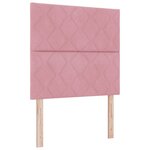 vidaXL Lit à ressorts avec matelas Rose 90 x 200 cm tissu
