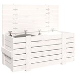 vidaXL Boîte de rangement Blanc 91x40 5x42 cm Bois massif de pin