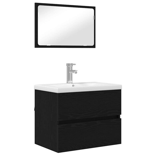vidaXL Ensemble de mobilier de salle de bain 3 Pièces Chêne artisanal