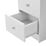 Bureau table de bureau poste de travail informatique avec 3 tiroirs bois mélaminé 120 cm blanc et gris 03_0004710