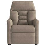 vidaXL Fauteuil inclinable électrique taupe tissu microfibre