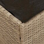 vidaXL Boîte à coussins avec stockage Beige 50 x 50 x 50 cm polyrotin