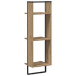 vidaXL Étagère Murale avec étagère Chêne artisanal 30 x 25 x 100 cm