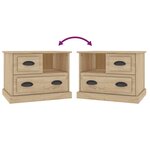 vidaXL Table de chevet chêne sonoma 60x39x45 cm