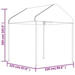vidaXL Belvédère avec toit blanc 2 28x2 23x2 69 m polyéthylène