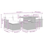 vidaXL Salon de jardin 8 Pièces avec coussins noir résine tressée