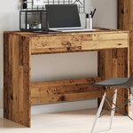 vidaXL Bureau vieux bois 101x50x76 5 cm bois d'ingénierie