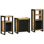 vidaXL Ensemble de mobilier de salle de bain 3 Pièces Bois Recyclé Solide