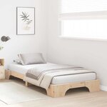 vidaXL Cadre de lit Naturel 80 x 200 cm Pin massif