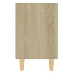 vidaXL Tables de chevet pieds en bois 2 Pièces Chêne sonoma 40x30x50 cm