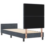 vidaXL Cadre de Lit Gris Foncé 80x200 cm Velours