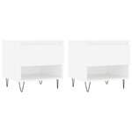 vidaXL Tables basses 2 Pièces blanc 50x46x50 cm bois d'ingénierie