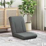 vidaXL Fauteuil de sol ajustable Gris foncé Tissu