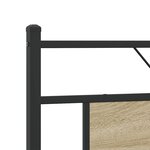 vidaXL Cadre de lit en métal sans matelas chêne sonoma 180x200 cm