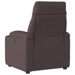 vidaXL Fauteuil de massage inclinable Marron foncé Tissu