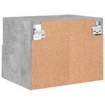 vidaXL Meuble TV mural gris béton 40x30x30 cm bois d'ingénierie