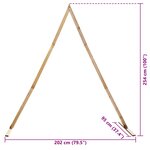 vidaXL Arche de mariage Marron Clair 202 x 95 x 254 cm
