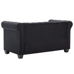 vidaXL Canapé à 2 places Tapisserie en velours 146x75x72 cm Noir
