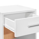 vidaXL Tables de chevet 2 Pièces blanc 35x34x65 cm bois d'ingénierie
