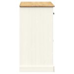 vidaXL Buffet avec tiroirs VIGO 113x40x75 cm blanc bois massif de pin