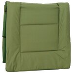 vidaXL Transat pliant avec coussin Vert foncé