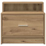 vidaXL Tables de chevet avec tiroir 2 Pièces chêne artisanal 51x31x47 cm