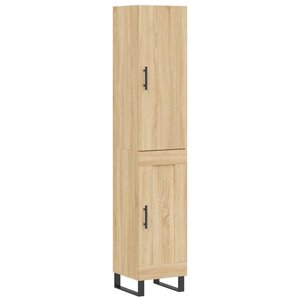 vidaXL Buffet haut Chêne sonoma 34 5x34x180 cm Bois d'ingénierie