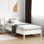vidaXL Cadre de lit sans matelas blanc 100x200 cm bois de pin massif