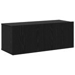 vidaXL Ensemble de Meubles TV 3 Pièces Noir Chêne Bois Aggloméré
