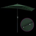 vidaXL Parasol de jardin Vert 294 x 150 x 223 cm tissu
