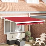 vidaXL Store volant rétractable automatique rouge 350 x 250 cm