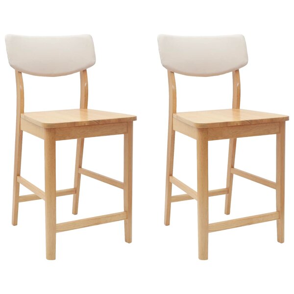 vidaXL Chaises de salle à manger 2 Pièces Naturel 48 x 49 x 95 cm