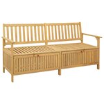 vidaXL Banc de rangement 2 -Seater 170 x 63 x 84 cm Acacia massif
