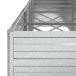 vidaXL Lit surélevé de jardin 400x80x77 cm Acier galvanisé Argenté