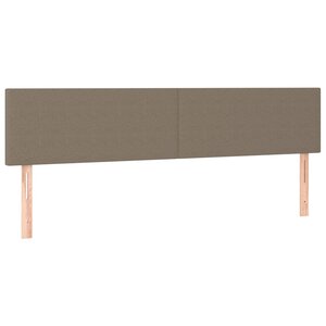 vidaXL Têtes de lit 2 Pièces Taupe 90x5x78/88 cm Tissu